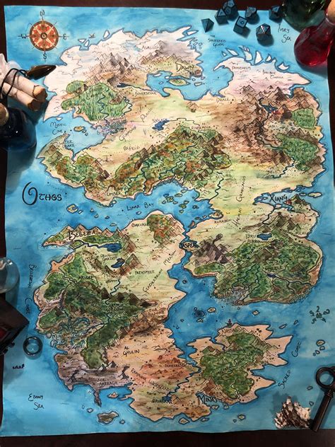 Map Of Othos Fantasy Map Fantasy Map Making Fantasy World Map