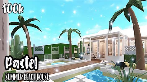 Bloxburg Speed Build Summer Beach House Youtube