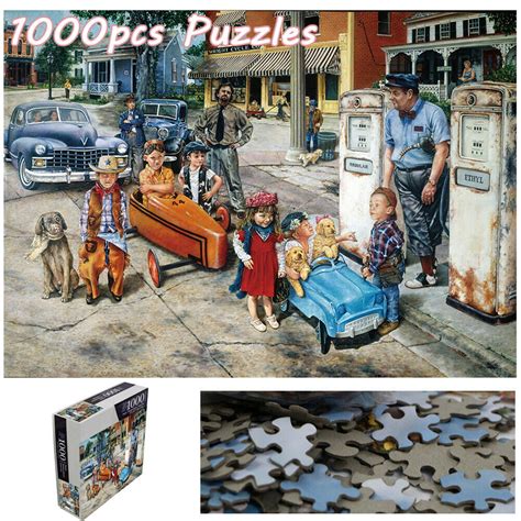 1000 Piece Children And Cars Jigsaw Puzzle Assembling Puzzles