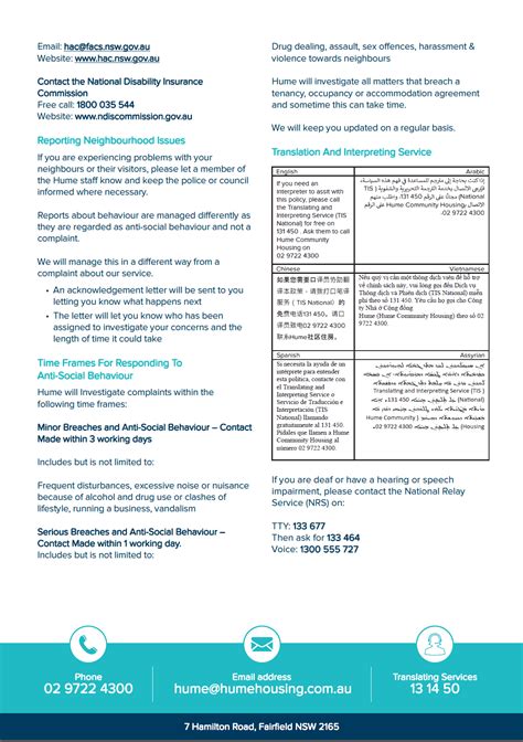 Fact Sheet Compliments Complaints And Appeals Hume Community Housing
