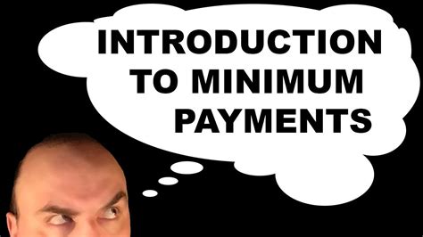 This minimum payment is the lowest amount you can pay toward your credit card balance and keep your account in good standing. Minimum Credit Card Payments - Not a Good Idea - YouTube