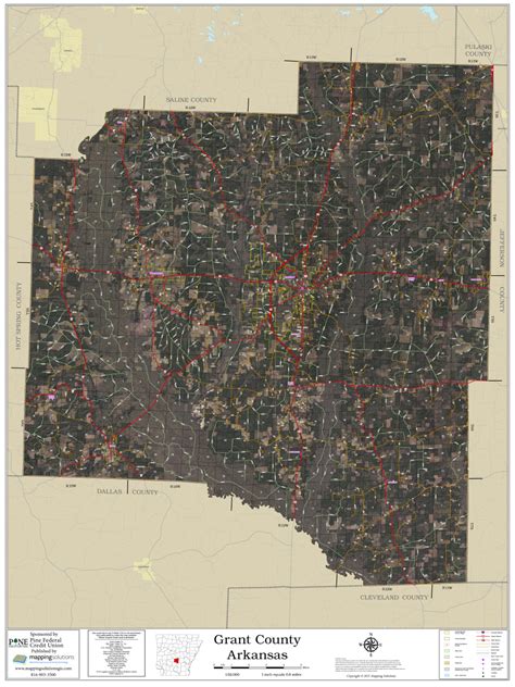 Grant County Arkansas 2021 Aerial Wall Maps Mapping Solutions