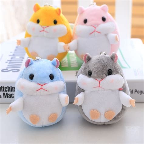 1pcs Hamsters Plush Toys 10cm Cute Kawaii Soft Stuffed Pendant Animals