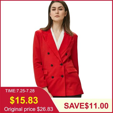 Buy Tangada Women Red Suit Jacket Formal Blazer 2019