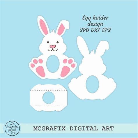 Bunny Egg Holder SVG | Egg Holder SVG | Bunny SVG | Kids Party Favor