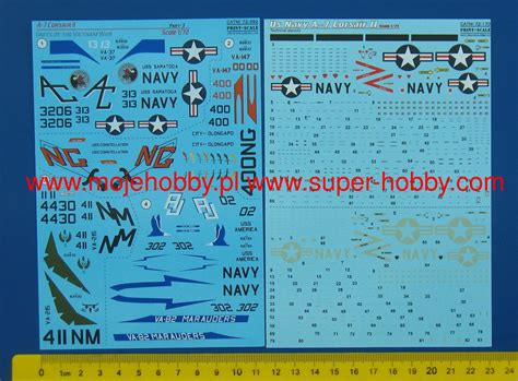 A 7 Corsair Ii Part 3 A 7 Corsair Ii Technical Stencils Print Scale