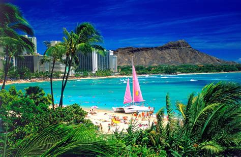 Banco De ImÁgenes Gratis Waikiki Honolulu Hawai Playas Exóticas Para