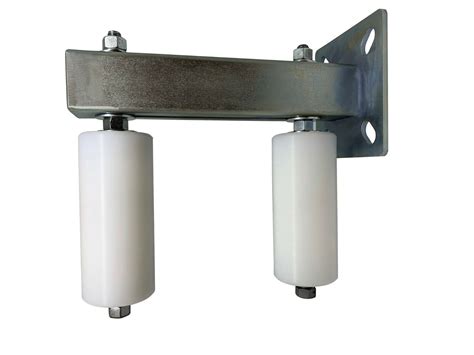 Adjustable 6 White Guide Rollers For Sliding Rolling Gates Universal