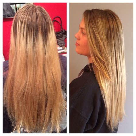 Before And After A Cost Effective Way To Blend In Old Blond To Grown Out Roots