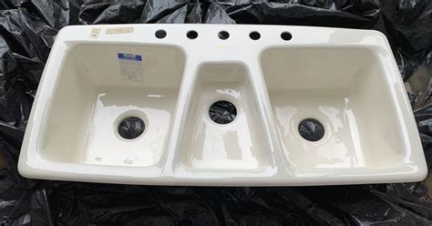 Kohler's cast iron sinks are the perfect luxury addition to any kitchen. Find Discontinued Plumbing Fixtures: Kohler TRIESTE Cast ...