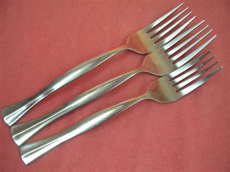 oneida prescott salad and2 place forks stainless flatware silverware