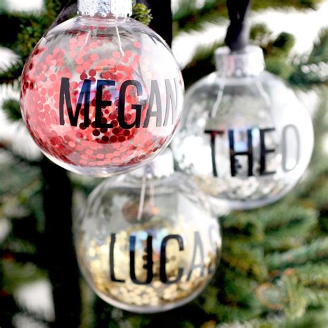 Personalised Glitter Name Bauble Personalised Bauble Baubles