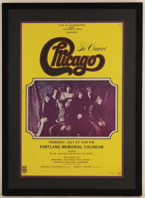 Lot Detail Chicago Original Concert Poster