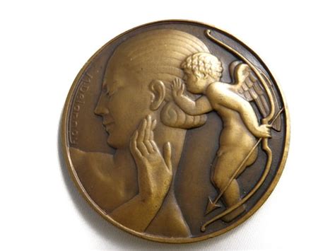 Art Deco French Bronze Medal By M Dalannoy By Artdecoantiques