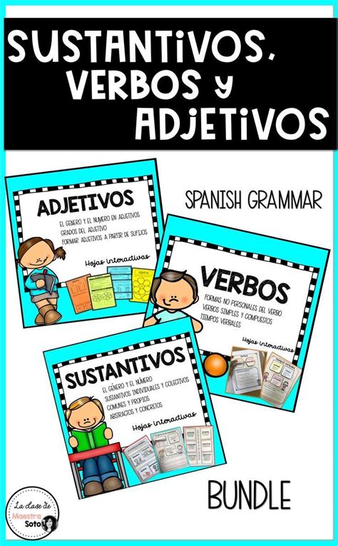Gramática Sustantivos Verbos Adjetivos Y Adverbios Spanish Grammar