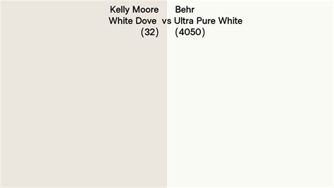 Kelly Moore White Dove 32 Vs Behr Ultra Pure White 4050 Side By