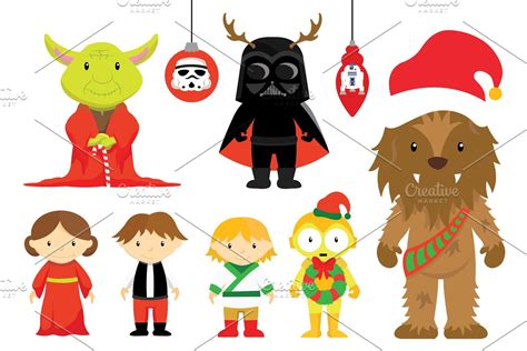 Star Wars Christmas Clipart Set Creative Daddy