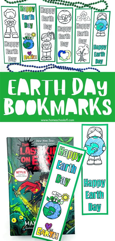 Free Earth Day Bookmarks Printable To Color