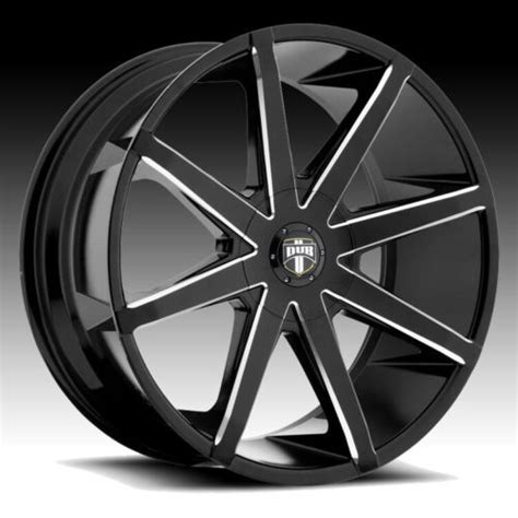 4dub S109 Push Gloss Black Milled 24x95 6x135 6x55 25mm