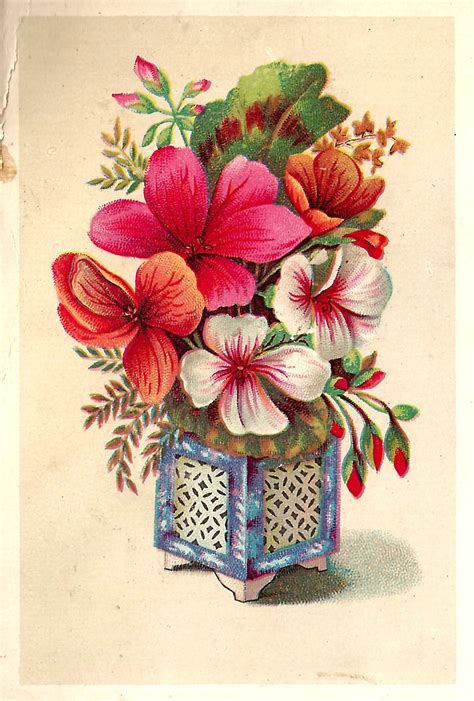 Floral design vase flower bouquet, flower vase flower arrangement, red flowers on white ceramic vase png clipart. Antique Images: Free Flower Graphic: Victorian Scrap with ...