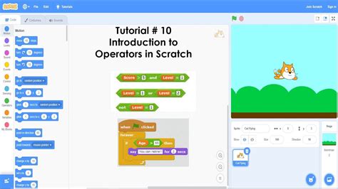 Introduction Of Operators In Scratch Tutorial 10 Youtube
