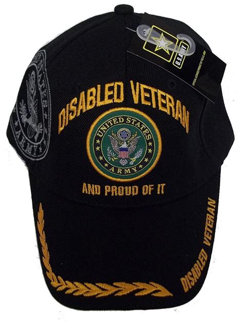 Disabled Army Veteran Proud Of It Baseball Style Embroidered Hat Usa