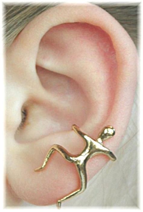 Man Climber Ear Cuff Ear Wrap Ear Cuff No Piercing Ear Etsy Gold
