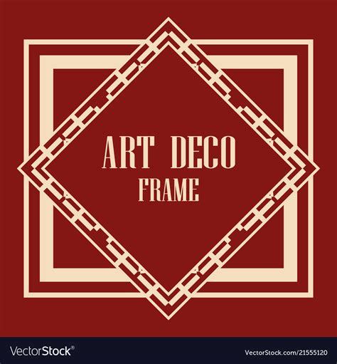 Art Deco Frame Royalty Free Vector Image Vectorstock