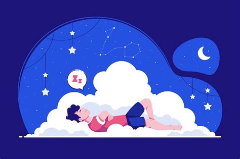 Premium Vector Peaceful Sleep Concept Illustration Background