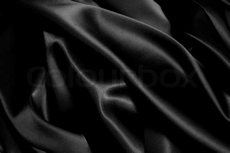 Texture Of A Black Satin Close Up Stock Photo Colourbox