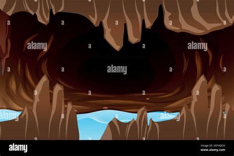Underground Cave With Water Stock Vector Image And Art Alamy