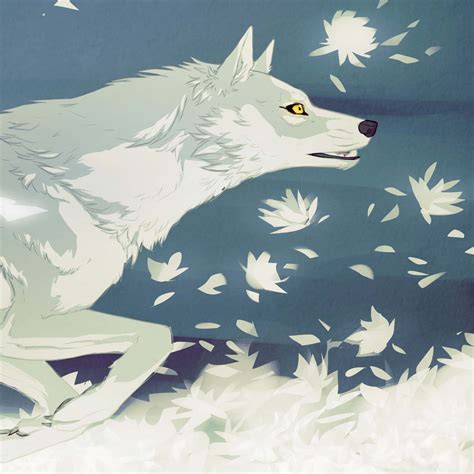 Download Kiba The Noble White Wolf Of Wolf S Rain Wallpaper