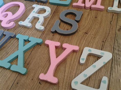 Full Wooden Alphabet Hand Painted Wooden Letters Set 26 Letters 10cm High New Typewriter