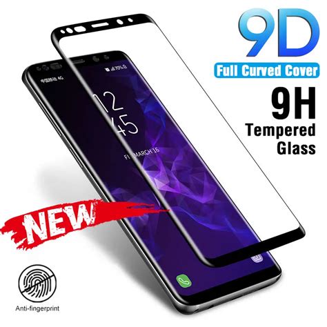 Full Curved Cover Tempered Glass For Samsung Galaxy S8 S9 Plus 9d Screen Protector On For