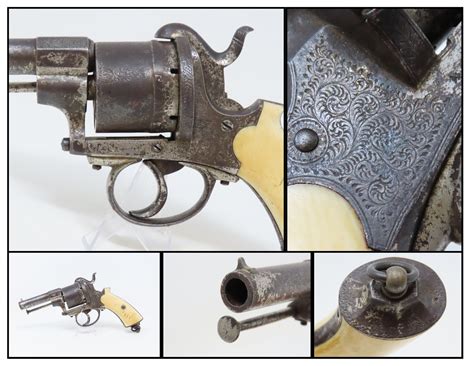 European Pinfire Engraed Revolver 1028 Candr Antique001 Ancestry Guns