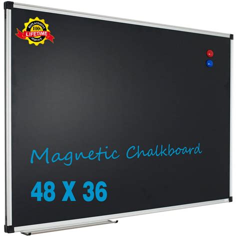 X Board Magnetic Chalkboard Blackboard For Wall 48x36 Inch Chalk