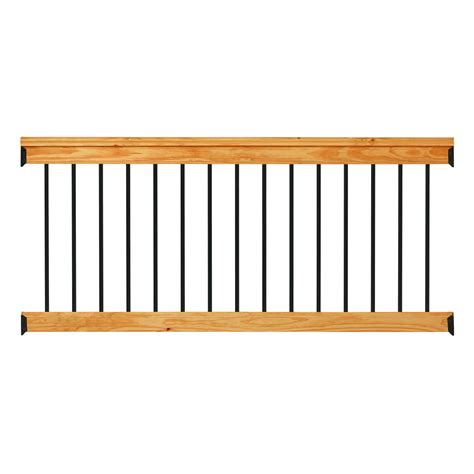 Maybe you would like to learn more about one of these? DeckoRail Western Red Cedar 6 ft. Railing Kit with Black Aluminum Balusters-208372 - The Home Depot