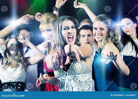 Party People Dancing In Disco Club Royalty Free Stock Photo Image