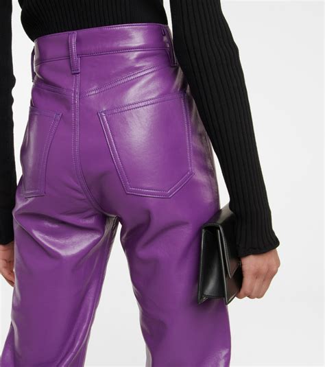 Agolde 90s Pinch High Rise Faux Leather Pants Agolde