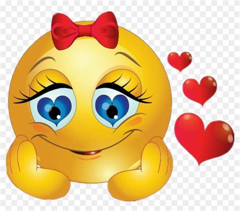 Heart Sticker Girl Emoji In Love Free Transparent Png Clipart
