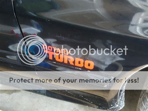 Rotary Turbo Decal On Fender Mazda Rx7 Forum