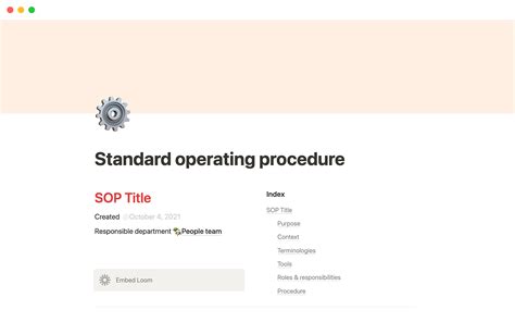 Pin On Standard Operating Procedure Template