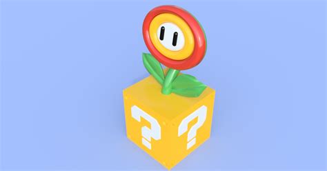 Super Mario Fire Flower In Block Autodesk Community Gallery