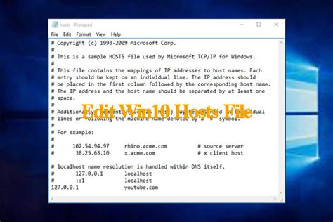How To Edit Hosts File In Windows 10 Quickly And Easily Minitool