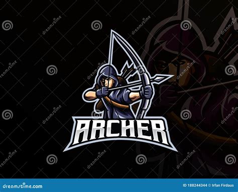 Archer Mascot Sport Logo Design Stock Vector Illustration Of Modern