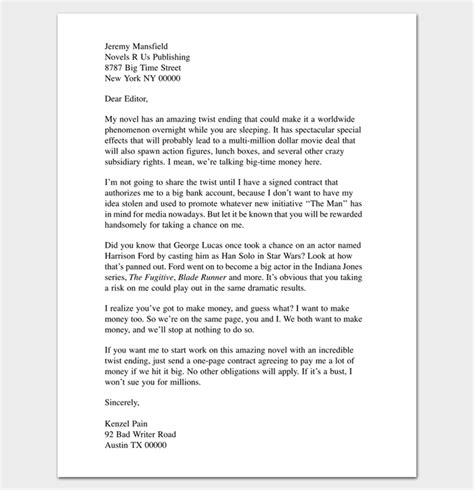 Easily write a cover letter by following our tips and sample cover letters. Query Letter Template - 7+ Formats, Samples & Examples