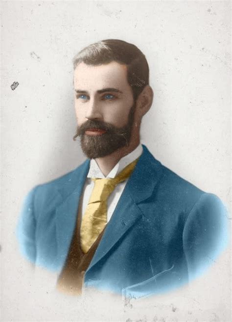 Handsome Victorian Man Colorized Vintage Beard Vintage Portraits