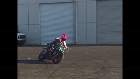 Stunt Girl Motorcycle Wheelies With Robynstunts Youtube