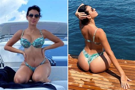 georgina rodriguez shares stunning new bikini belfie pics from loved up super yacht trip with