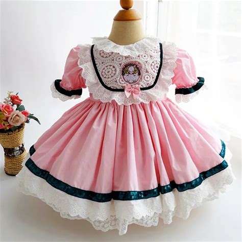 Kids Spanish Baby Lotia Dresses For Girls Vintage Children Boutique